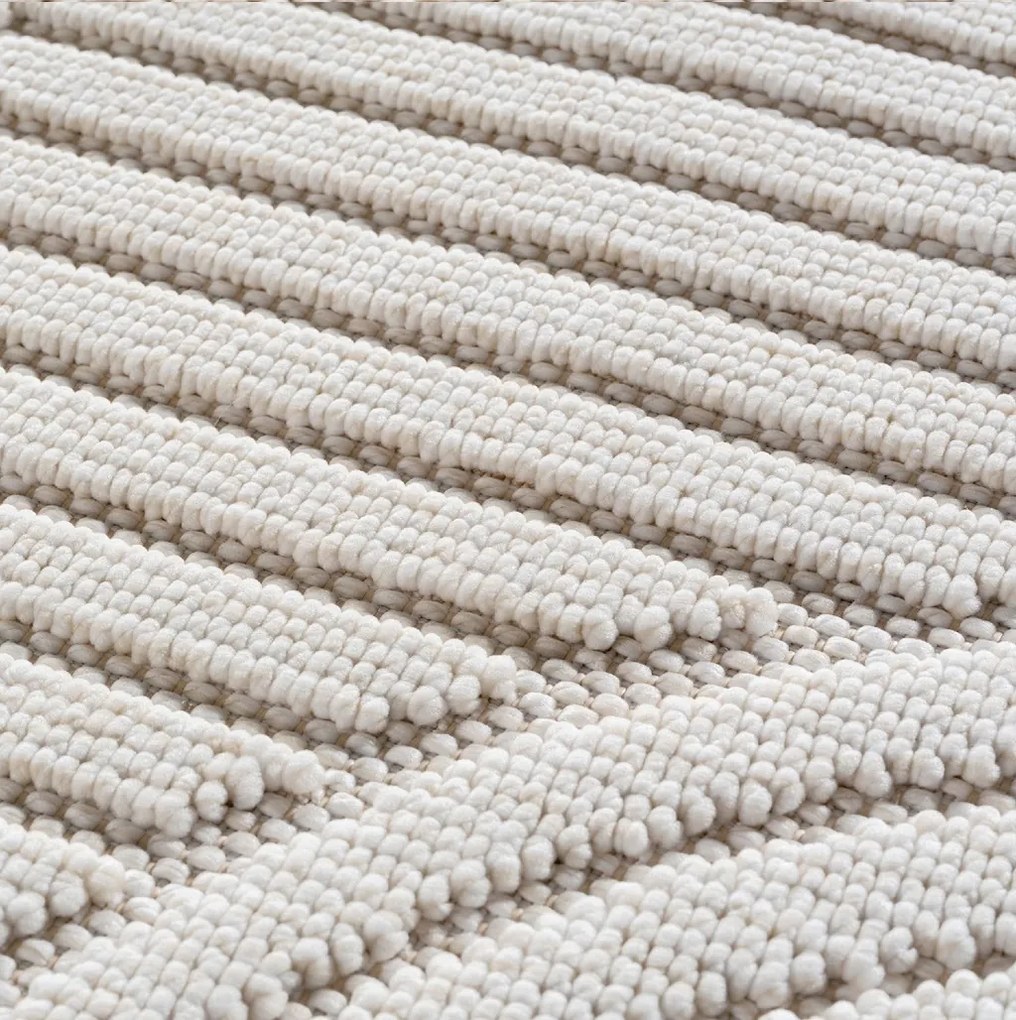 Dywan nowoczesny 3D Helix Geometria kremowy 200 cm x 200 cm koło