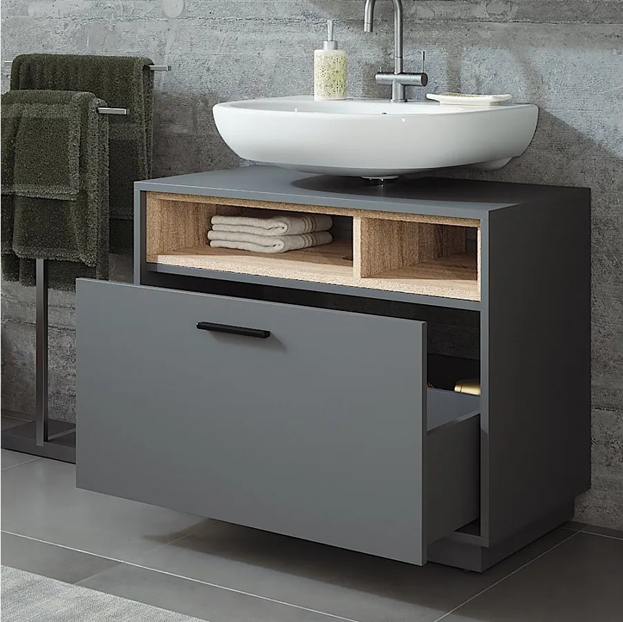 Szafka podumywalkowa antracyt/sonoma 80x35x64 beatrice