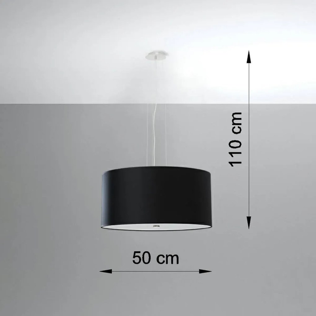 Żyrandol OTTO 50 czarny SOLLUX  LIGHTING