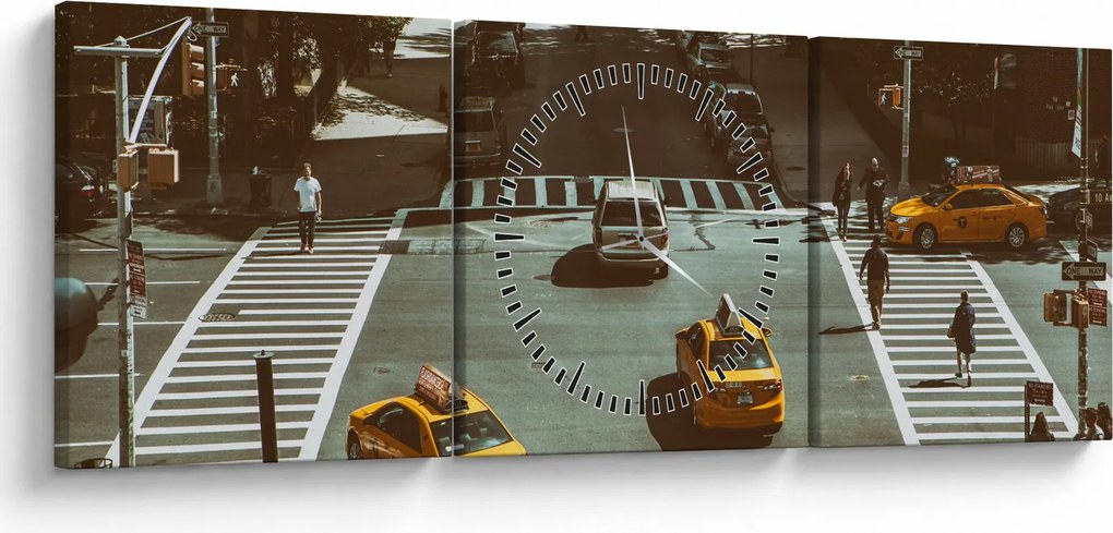 Obraz - New York (z zegarem) (90x30 cm)