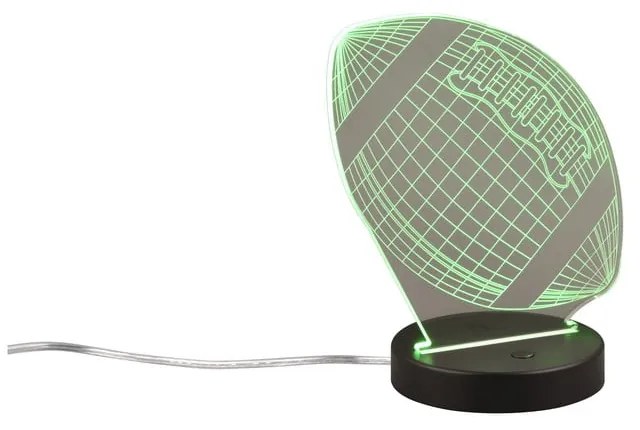 Czarna lampa stołowa LED (wys. 21,5 cm) Football – Trio