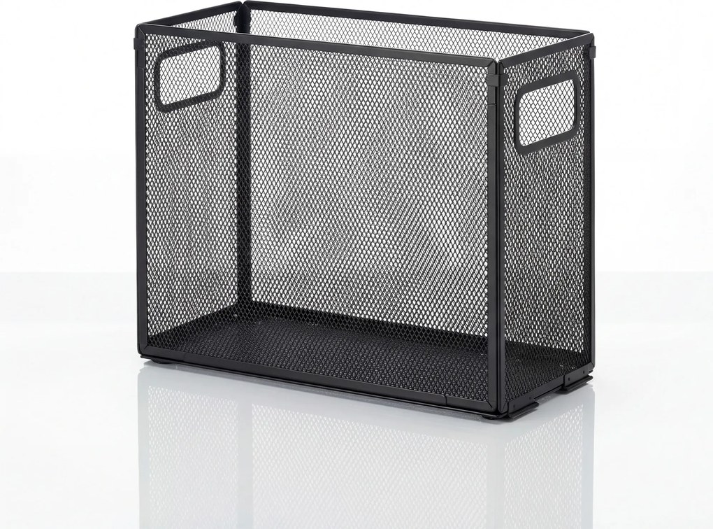 Organizer na biurko wąski koszyk pionowy metalowy