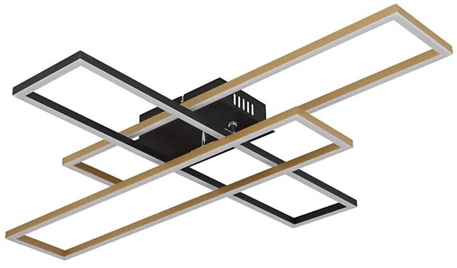 Globo 67208-40G -LED Plafon DAKARI 40W/230V 3000K 60x80 cm czarny/zl.