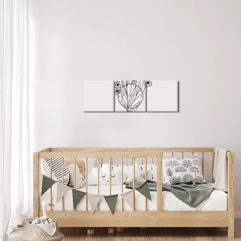 Obraz - Meadow Flower N⁰1 (z zegarem) (90x30 cm)