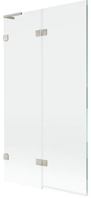 Mexen Lunar L parawan nawannowy 2-skrzydłowy lewy 100 x 150 cm, transparent, nikiel szczotkowany - 897L-100-100-97-00-L
