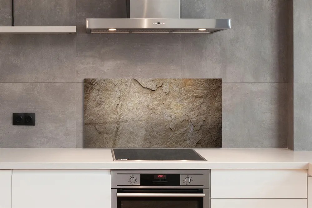 Szklany Panel Surowy Mur z Kamieni