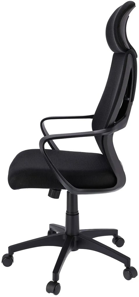 Czarne nowoczesne krzesło biurowe obrotowe ergonomiczne - Locarno