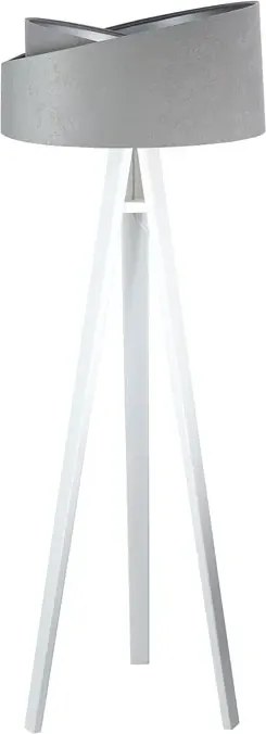 Szaro-biała skandynawska lampa stojąca trójnóg - S024 G2-E55