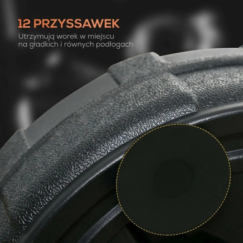 SPORTNOW Piłka treningowa, regulowana wysokość 147-165cm, podstawa do napełniania, Stal, Czerwony+Czarny+Biały