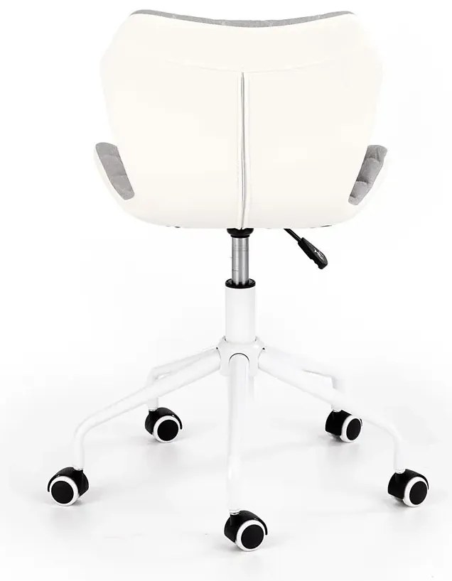 Szary fotel młodzieżowy do biurka na kółkach Z1-P66