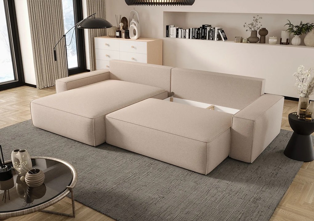 Granatowy tapicerowany narożnik rozkładany Z4-T87