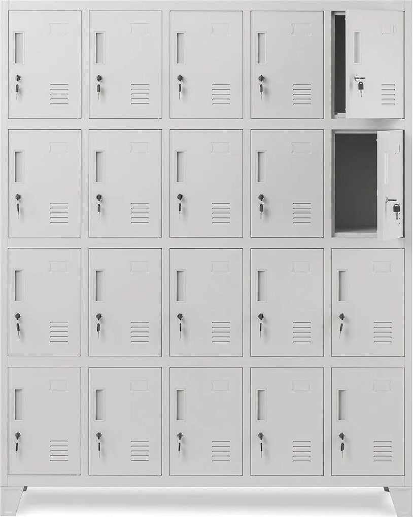 Szafa BHP 20-skrytkowa 136x45x172 cm Robert szara