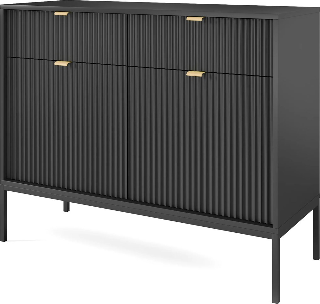 Komoda STELLARE 104 cm do Salonu Sypialni Czarny