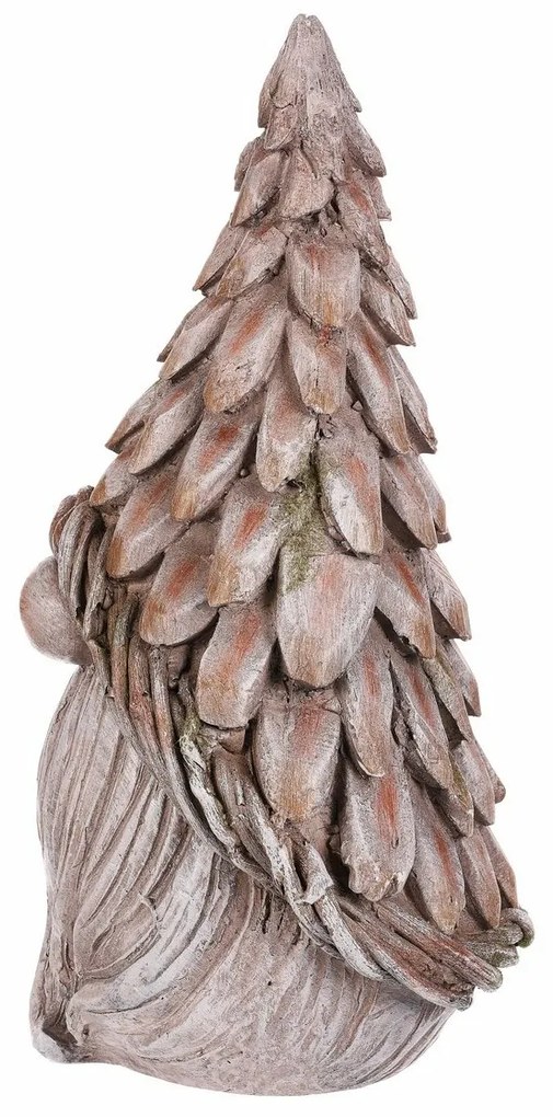 Ogród dekoracja krasnoludek głowa, szara, 24 x 21x 43 cm