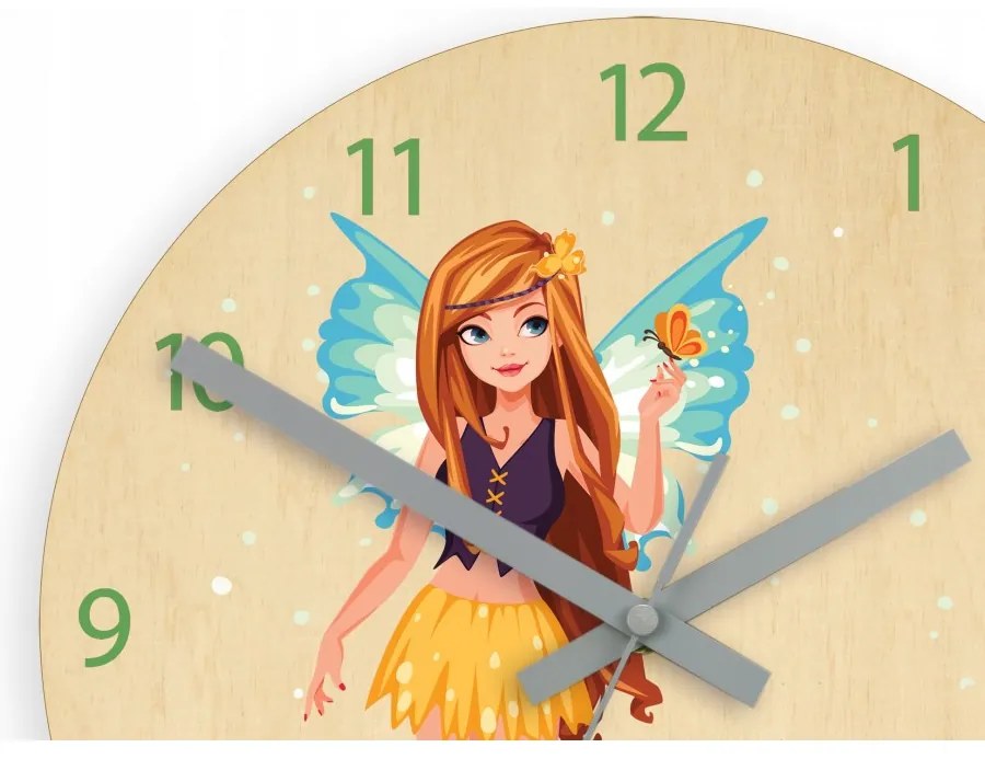 Zegar ścienny cichy do pokoju dziecięcego drewniany nowoczesny dekoracyjny