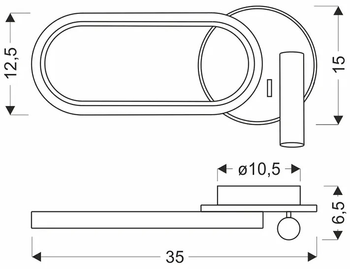 Czarny nowoczesny kinkiet metalowy - D217 C8-B05