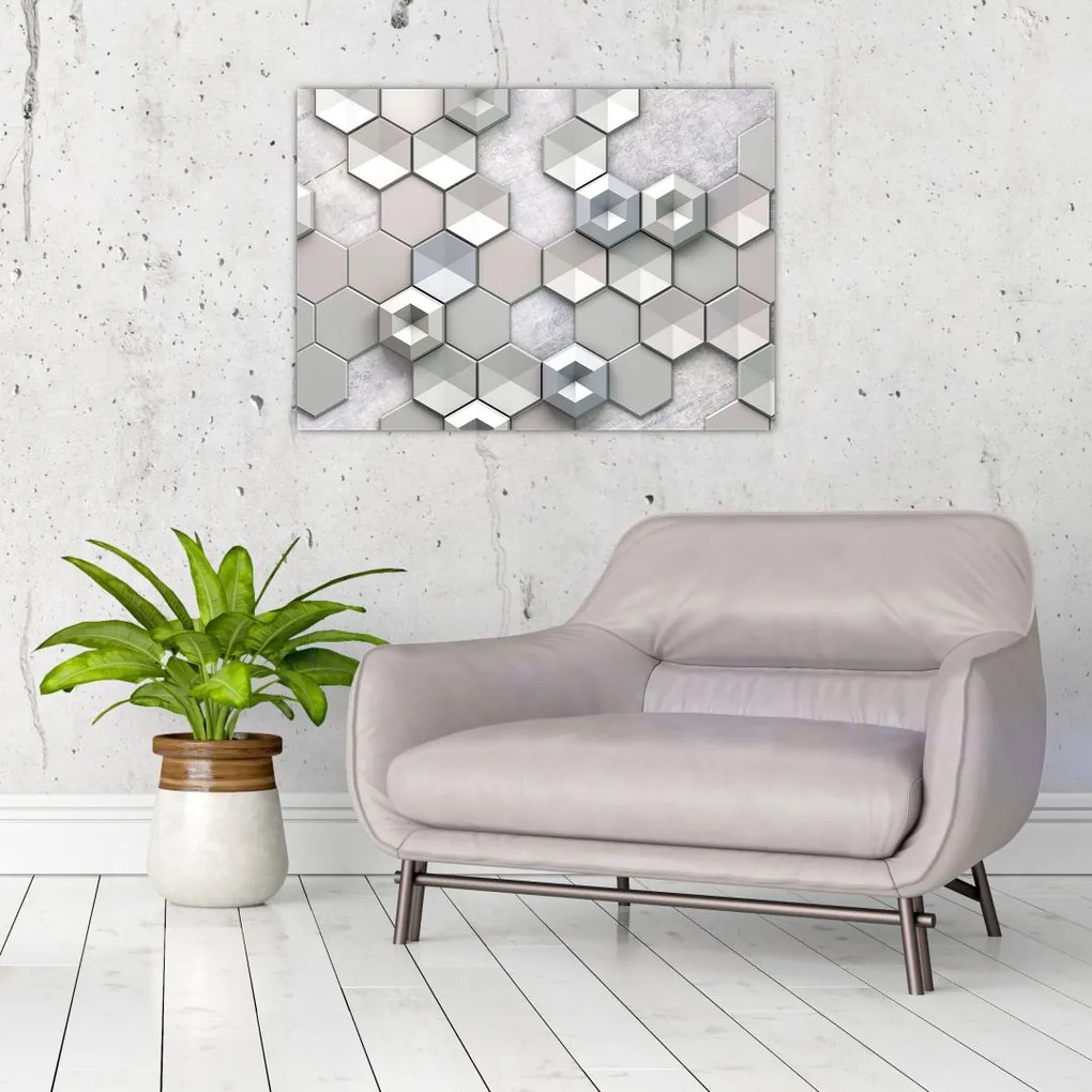 Obraz abstrakcji 3D (70x50 cm)