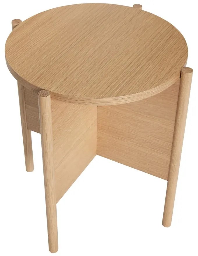 Okrągły stolik w dekorze dębu ø 45 cm Heritage – Hübsch