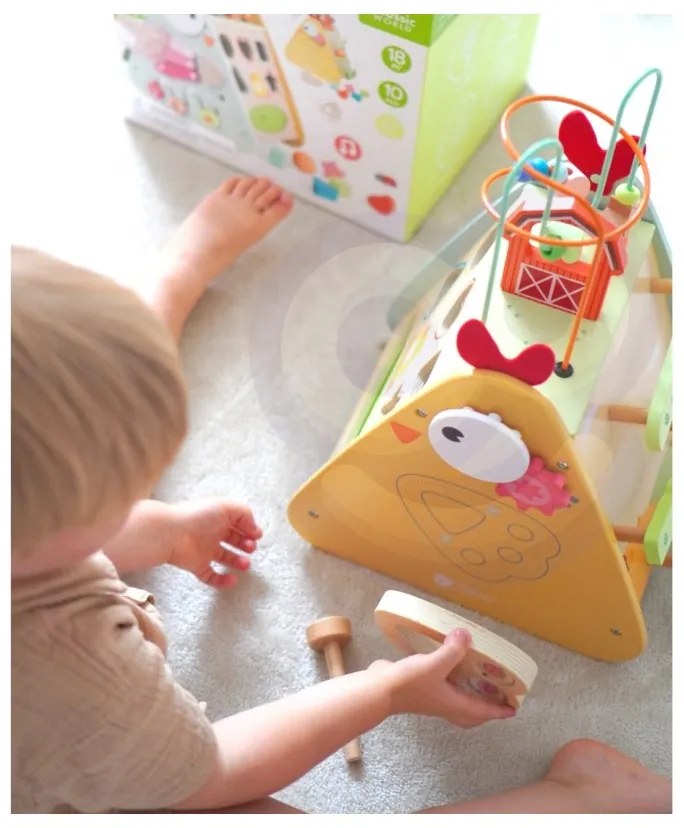 Classic world kostka montessori 10w1 szczęśliwa farma xxl