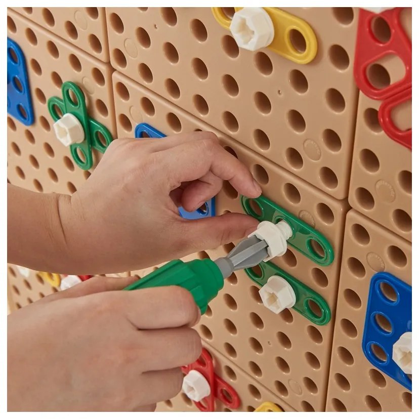 Masterkidz zestaw geometrycznych kształtów klocków do paneli ściennych stem 260 el.