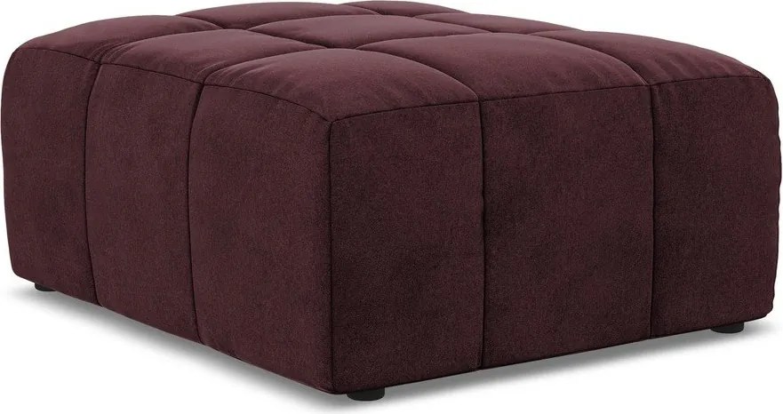 Bordowy aksamitny podnóżek Aloha – Makamii