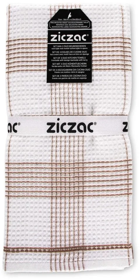 Ścierki zestaw 3 szt. 50x76 cm Duo Waffle – ZicZac