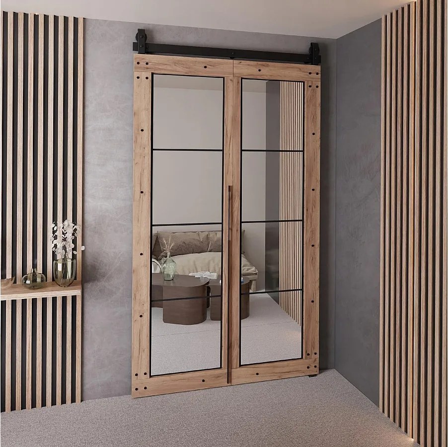 Drzwi Przesuwne QUDIO M6 Dąb Craft Złoty 100