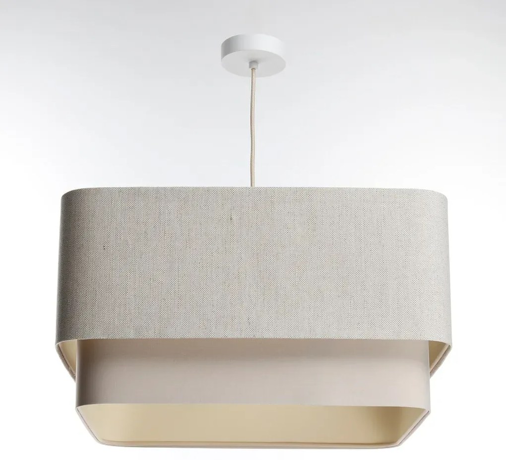 Lampa wisząca KWADRO DUO 002 51x47cm kremowa BPS KONCEPT