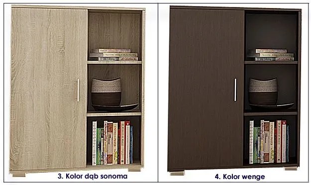 Komoda biała + wenge E0-W52