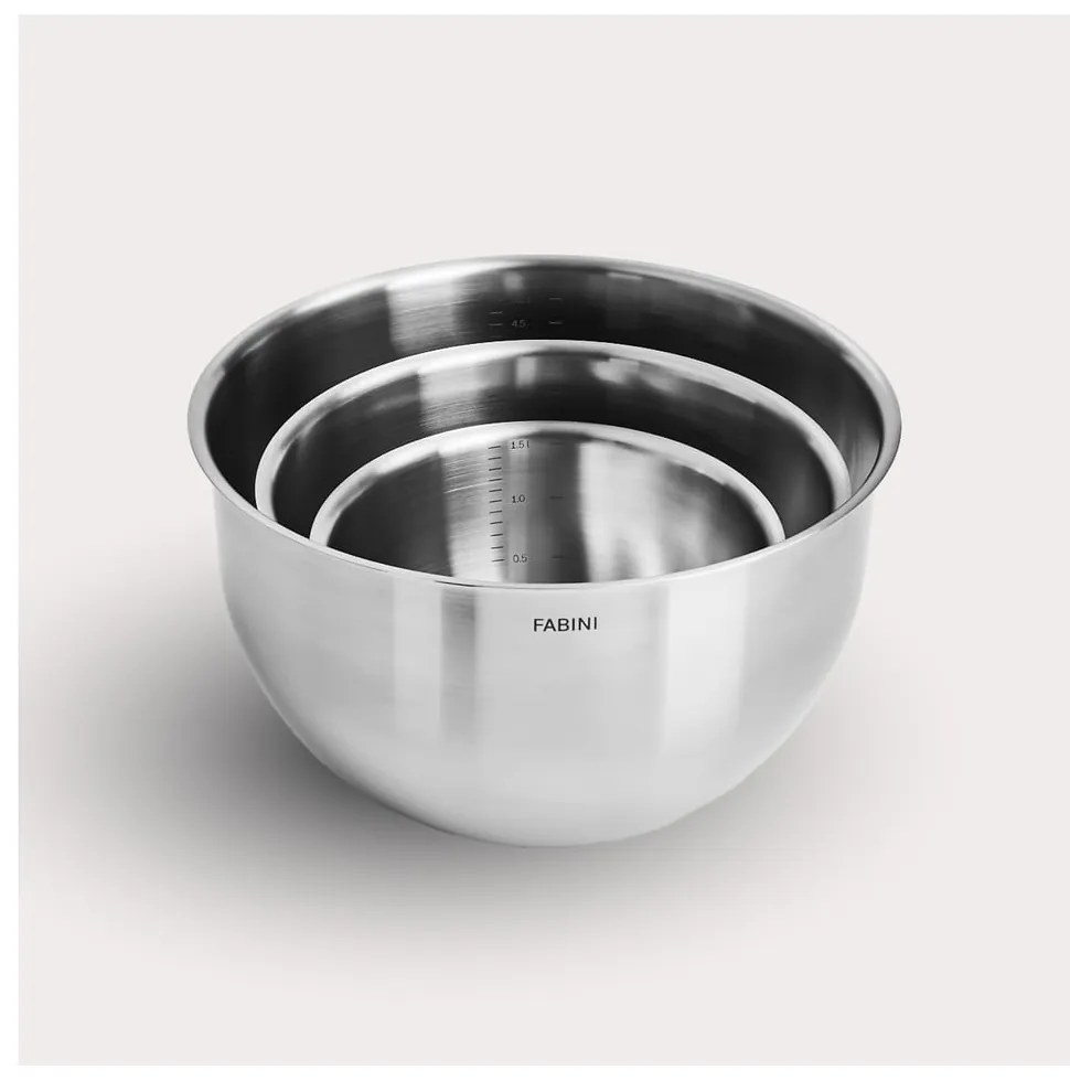 Misy ze stali nierdzewnej w kolorze srebra zestaw 3 szt. ø 24 cm Lucca 3.0 – FABINI