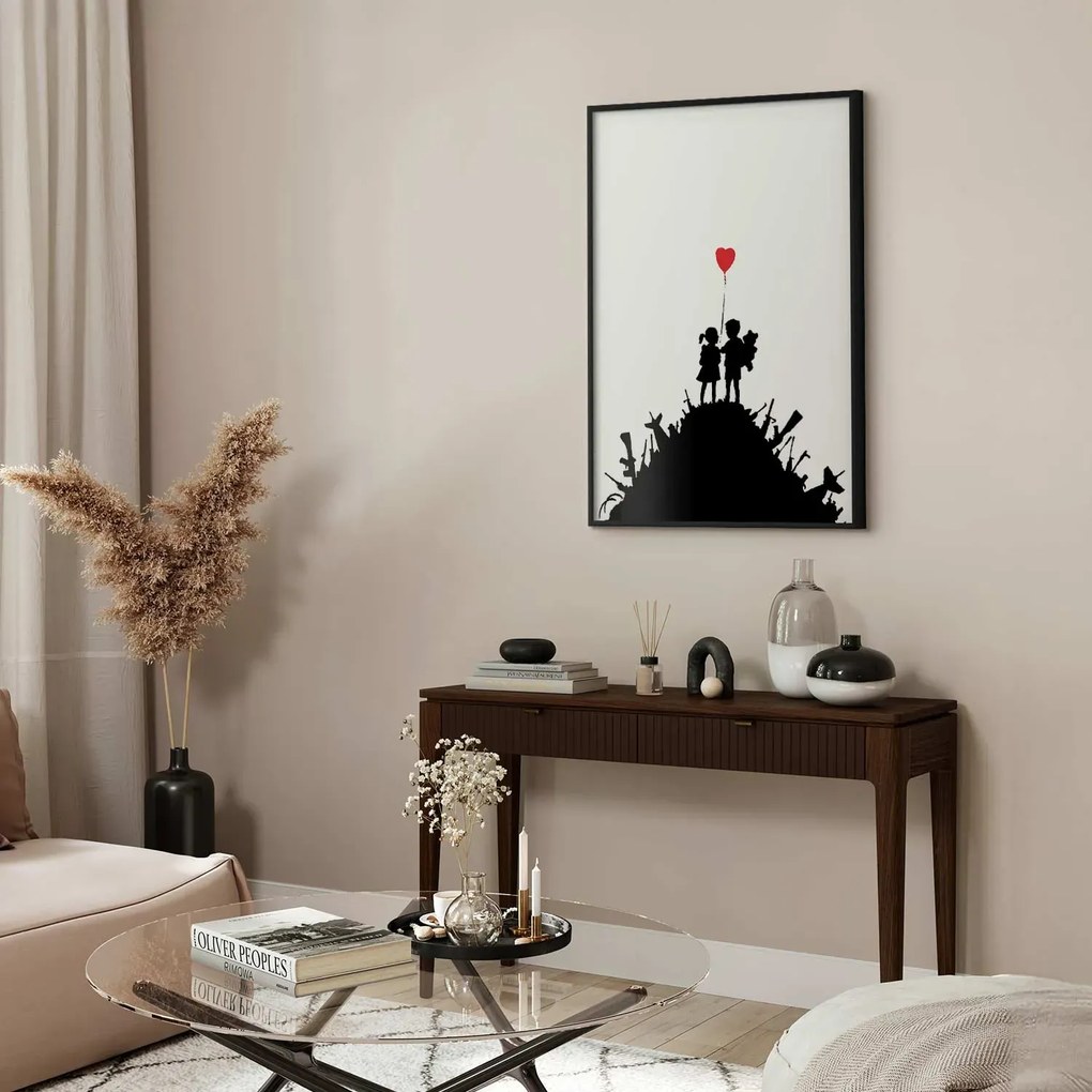 Plakat Pole bitwy 40x60 cm z ramą czarną bez marginesu ARTGEIST B