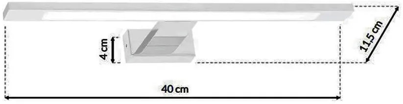 Biały kinkiet LED - N015-Zassio 40x12x4 cm