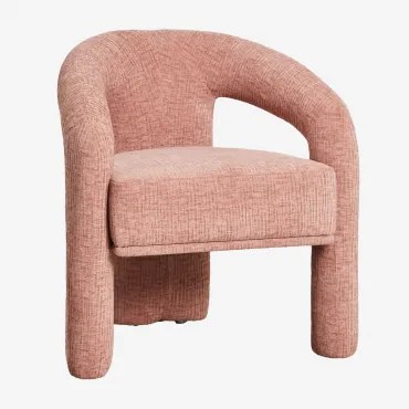 Krzesło Jadalniane Z Podłokietnikami Tapicerowane Greca Sienna Red Chenille - Sklum
