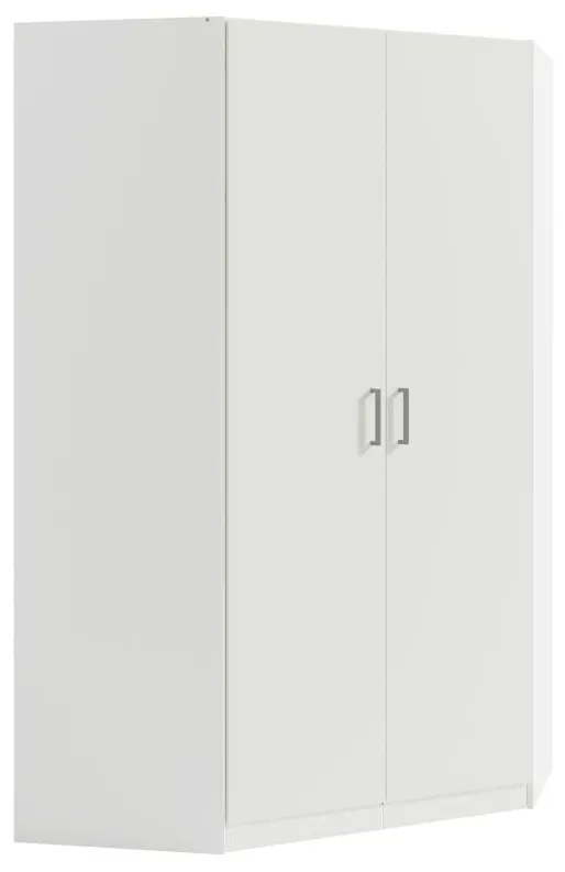 Szafa narożna 2-drzwiowa - szer. 117 cm - Biały - BELOMY