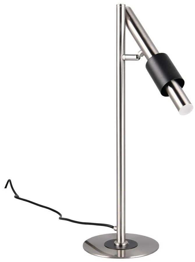 Czarna/w kolorze srebra lampa stołowa LED (wysokość 50 cm) Ikaris – Trio Select