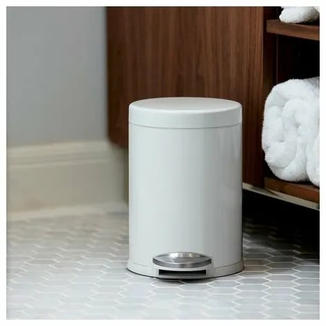 Simplehuman Okrągły kosz pedałowy 4,5 l, biały