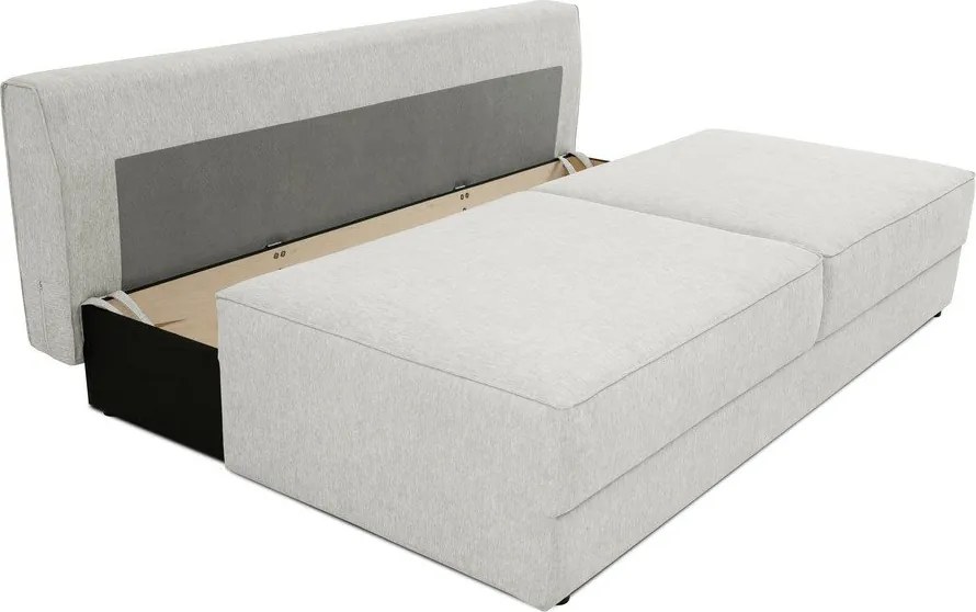 Jasnoszara rozkładana sofa ze schowkiem 202 cm Dora – Scandic