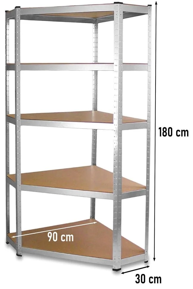 Regał Magazynowy duży narożny GC9030 METALOWE