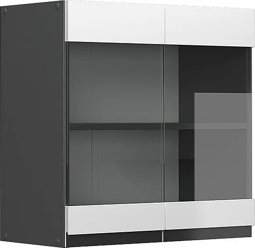 Szklana szafka kuchenna biały 60x31x60 r-line