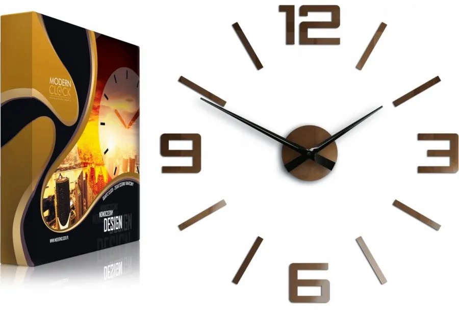 Zegar ścienny naklejany duży nowoczesny akrylowy na ścianę do kuchni salonu