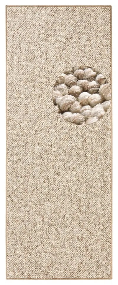 Jasnobrązowy chodnik 80x200 cm Wolly – BT Carpet