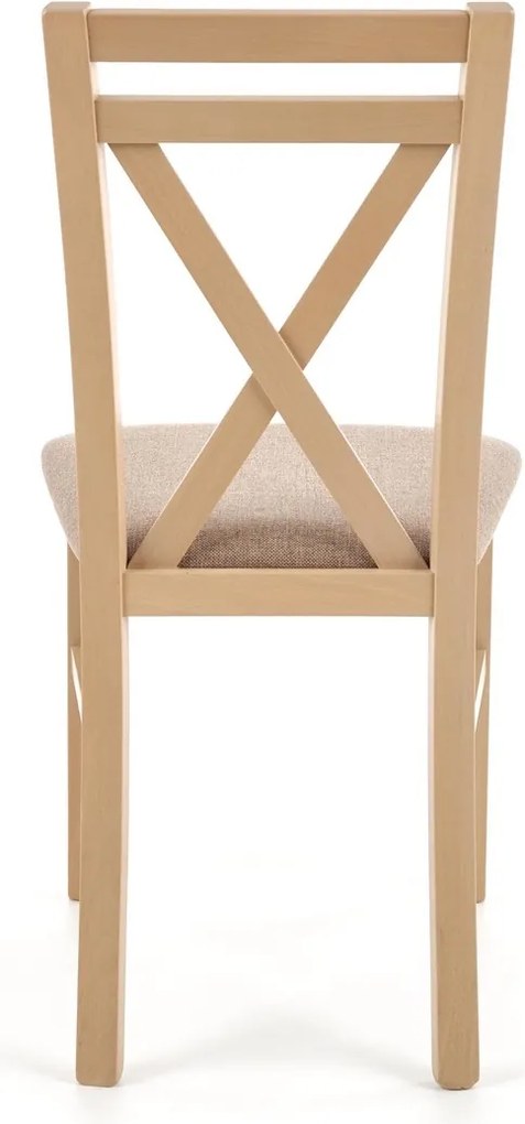 Drewniane krzesło z tapicerowanym siedziskiem Dariusz dąb sonoma