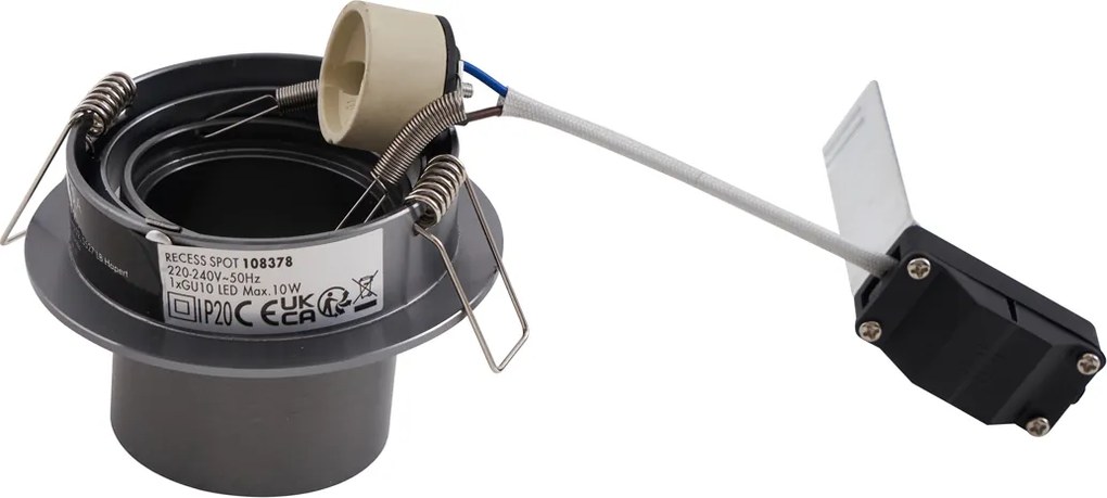 Nowoczesny podtynkowy reflektor GU10 50 mm okrągły, regulowany - Installa