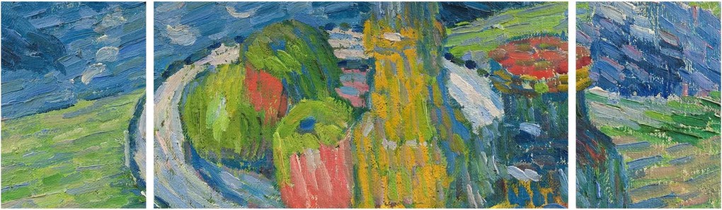 Obraz - Alexej von Jawlensky, Still Life with Bottles and Fruit, reprodukcje (170x50 cm)