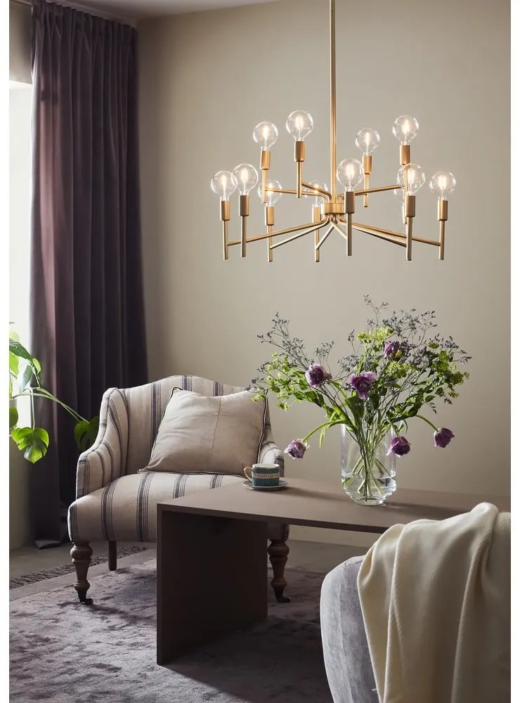 Lampa wisząca w kolorze złota z 12 kloszami Markslöjd Regent