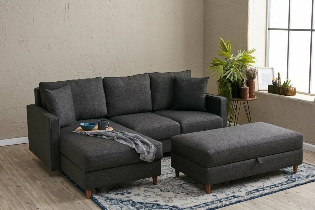 Sofa narożna Eva Left Anthracite