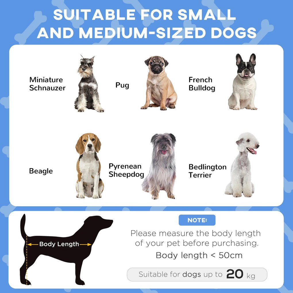 PawHut Legowisko dla psa z daszkiem, Niebieskie, Oddychające, Wodoodporne, do 20 kg, 76 x 61 x 69,5 cm