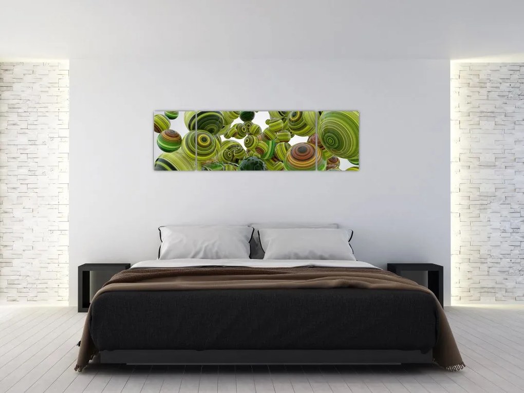 Obraz pasiastych kulek (170x50 cm)