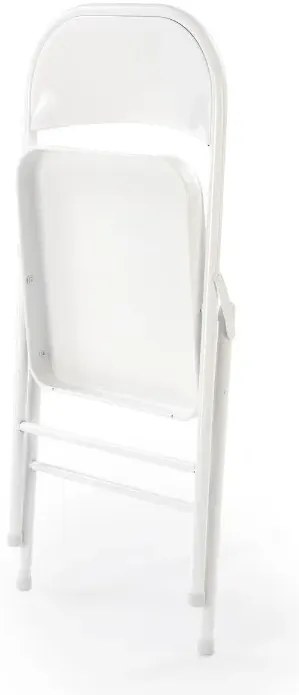 Krzesło metalowe K565 białe składane HALMAR