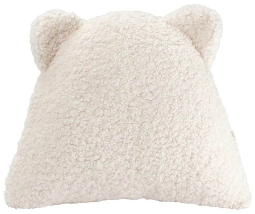 Kremowa poduszka na sofę dziecięcą z materiału bouclé Bear – Wigiwama